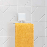 Porta Toalha de Rosto e Mãos Aço Piatina 3M Branco - Ela Decora